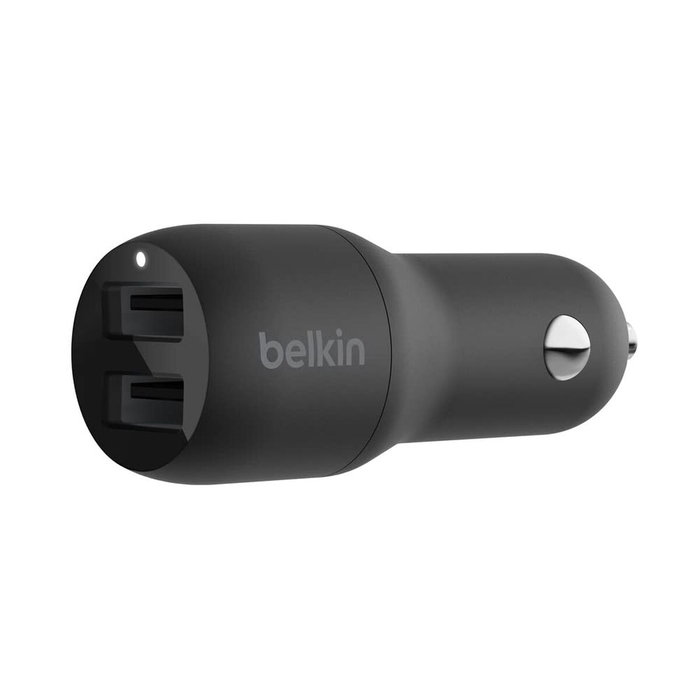 Belkin BOOST↑CHARGE Cargador de coche doble USB-A 24W Negro CCB001BTBK