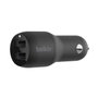 Belkin BOOST↑CHARGE Cargador de coche doble USB-A 24W Negro CCB001BTBK