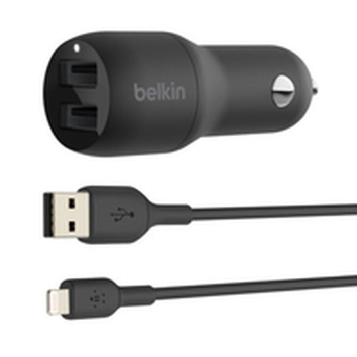 Belkin Cargador para Coche BoostCharge Doble USB-A 24W Negro
