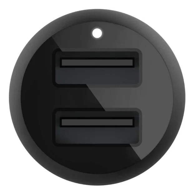 Belkin BoostCharge Cargador de Coche Doble USB-A 24W (12W+12W) Ref. CCB001BTBK - Compatible iPhone/Samsung - Negro