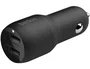 Belkin CCB001BTBK Cargador Doble USB-A para Coche, 24W (12W x2), Carga Rápida, Color Negro