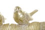 DKD Home Decor Centro de Mesa Resina Pájaros Dorado 32x19x13 cm