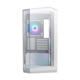 MSI MAG PANO M100R PZ WHITE Torre Micro ITX/micro-ATX PC Gaming con 4 Ventiladores RGB, Blanco, Ventana Lateral, Compatible con Fuente ATX y Gráficas de Hasta 39 cm