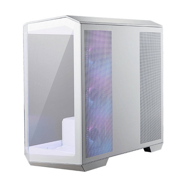 MSI MAG PANO M100R PZ WHITE Torre Micro ITX/micro-ATX PC Gaming con 4 Ventiladores RGB, Blanco, Ventana Lateral, Compatible con Fuente ATX y Gráficas de Hasta 39 cm
