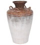 DKD Home Decor Jarrón de Metal Bicolor 25x25x20 cm