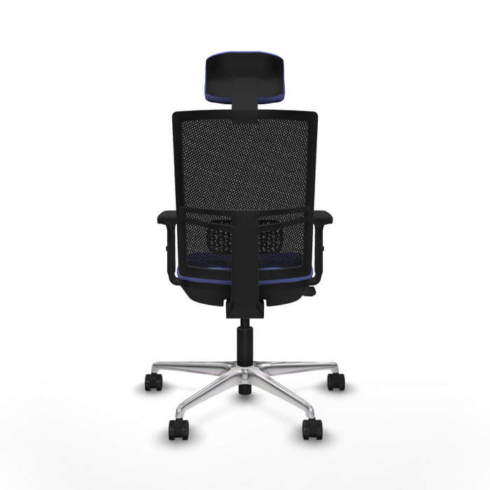 PIQUERAS Y CRESPO Silla de oficina Yunquera con mecanismo Sincro/Traslack, Azul claro y Negro
