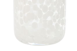 DKD Home Decor Vaso Blanco Cristal Set de 6 Piezas 320ml Apto Microondas y Lavavajillas 8.3 x 10.5 x 8.3 cm