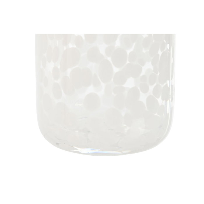 DKD Home Decor Set de 6 Vasos Vintage de Cristal Blanco 320ml