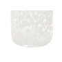 DKD Home Decor Set de 6 Vasos Vintage de Cristal Blanco 320ml