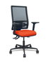 PIQUERAS Y CRESPO Silla Bormate con Mecanismo Asincro, Asiento Naranja Oscuro y Malla Negra