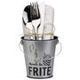 Totally Addict Cubo Zinc De Mesa "Frite" Bistrot Indus 12x10,5 cm