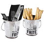 Totally Addict Cubo Zinc De Mesa "Frite" Bistrot Indus 12x10,5 cm