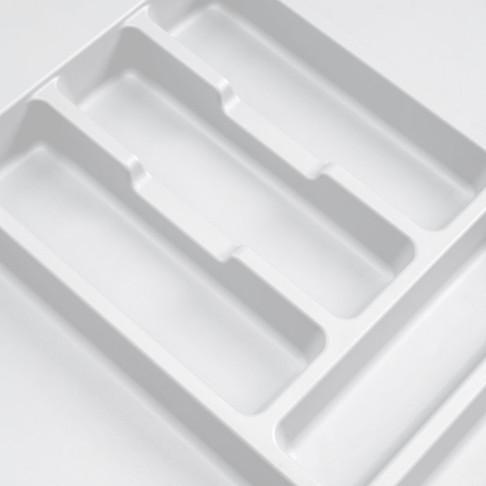 Emuca Cubertero Optima Vertex/Concept profundidad 500mm, tablero 16mm, módulo 500mm, Plástico, Blanco