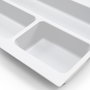 Emuca Cubertero Optima Vertex/Concept profundidad 500mm, tablero 16mm, módulo 500mm, Plástico, Blanco