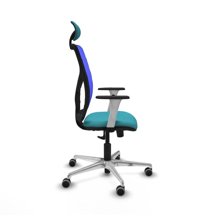 PIQUERAS Y CRESPO Silla de oficina Motilla con Mecanismo Sincro, Tela Turquesa y Malla Azul PIQUERAS Y CRESPO Silla de oficina Motilla con Mecanismo Sincro, Tela Turquesa y Malla Azul