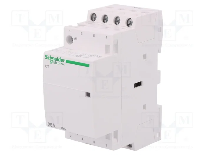 SCHNEIDER ELECTRIC Contactor 4-polar ICT 25A 230-240VAC NO x4 SCHNEIDER ELECTRIC Contactor 4-polar ICT 25A 230-240VAC NO x4