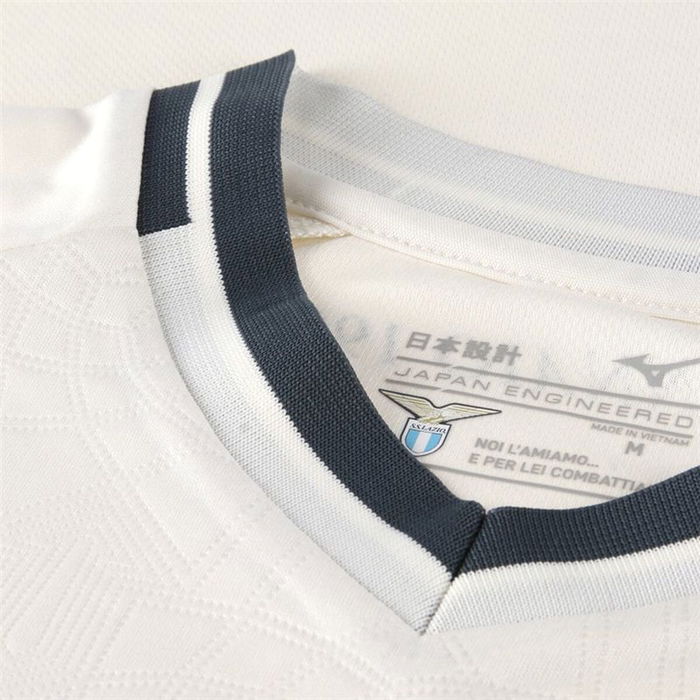 Camiseta de Fútbol de Manga Corta Hombre Mizuno Lazio Away Blanco 11-12 Años