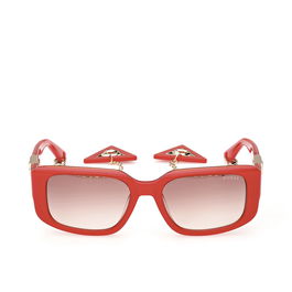 Guess Gafas GU7891 66F 140 mm Gafas de Sol Rectangulares Mujer Rojo Brillante Marrón Degradado Plástico Lujo