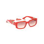 Guess Gafas GU7891 66F 140 mm Gafas de Sol Rectangulares Mujer Rojo Brillante Marrón Degradado Plástico Lujo