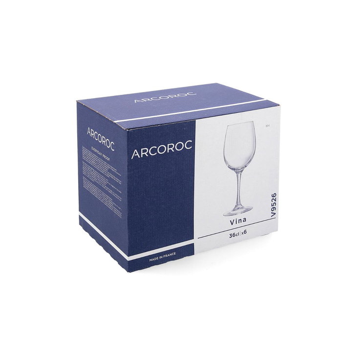 Caja 6 Copas Vino Vidrio Eco Vina Arcoroc 36 cL