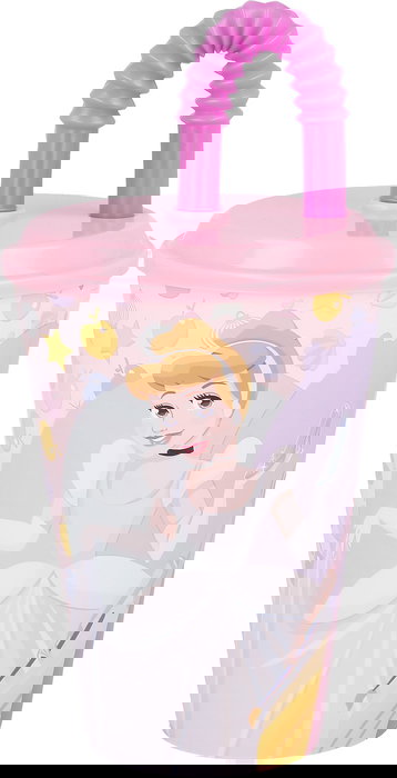 Principesse Vaso Easy Sport CZ11362 430 mL con Pajita - Licencia Oficial Disney