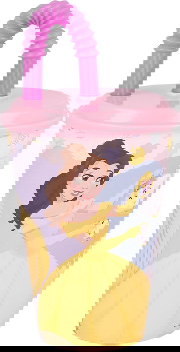 Principesse Vaso Easy Sport CZ11362 430 mL con Pajita - Licencia Oficial Disney