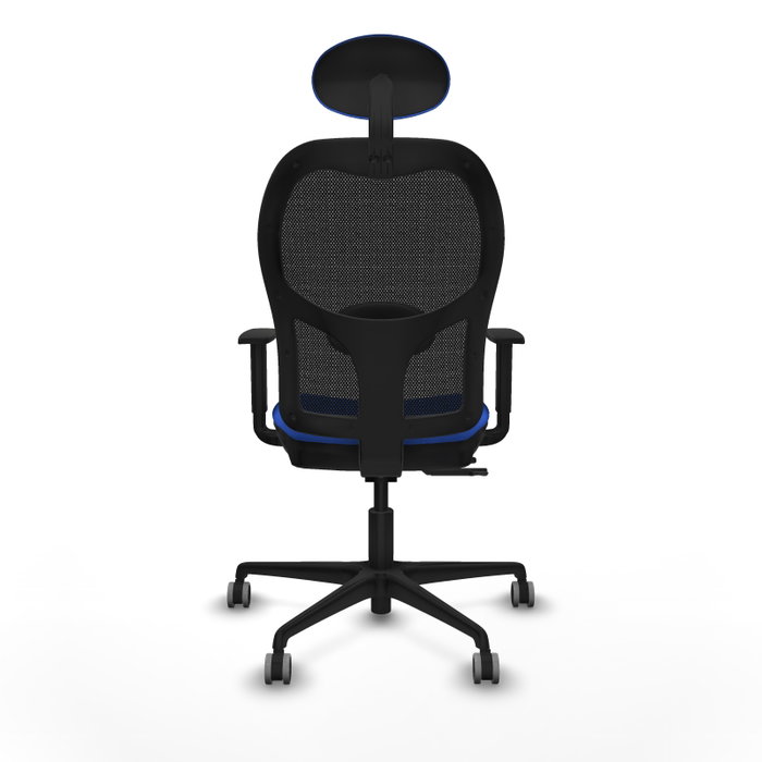 PIQUERAS Y CRESPO Silla de oficina Jorquera con mecanismo Sincro/Traslack, Azul y Negro