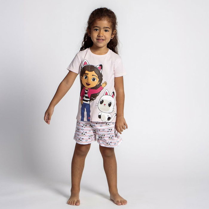 Cerdá Pijama Corto Single Jersey Gabby's Dollhouse, 4 Años, Rosa