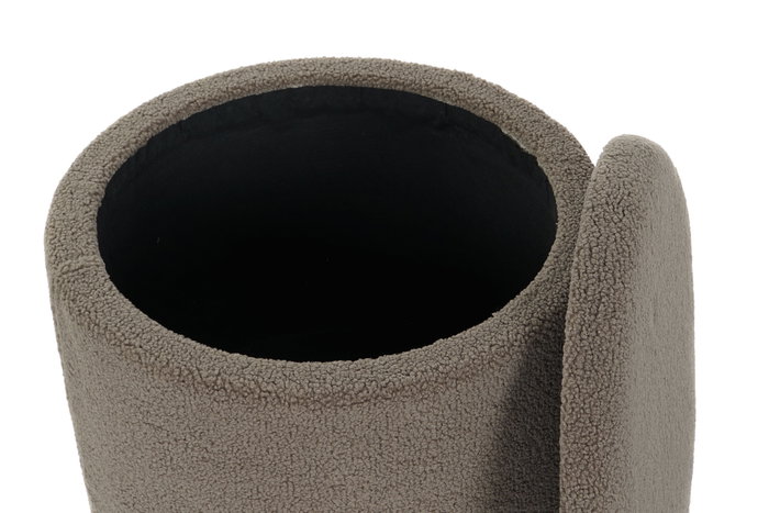 DKD Home Decor Set de 2 Reposapiés de Poliéster y Madera Gris y Azul