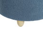 DKD Home Decor Set de 2 Reposapiés de Poliéster y Madera Gris y Azul