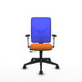 PIQUERAS Y CRESPO Silla de oficina Motilla con Mecanismo Sincro/Traslack Azul y Naranja