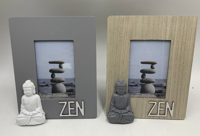 DKD Home Decor Marco Foto 15x20 Oriental Panchen Zen Marron Gris Blanco Madera Resina (4 Unidades) 3x24x29 cm DKD Home Decor Marco Foto 15x20 Oriental Panchen Zen Marron Gris Blanco Madera Resina (4 Unidades) 3x24x29 cm