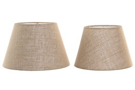 DKD Home Decor Set de 2 Pantallas de Yute Marrón 40x40x25 cm E27