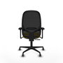 PIQUERAS Y CRESPO Silla de oficina Cilanco Amarillo y Negro con Brazos 3D