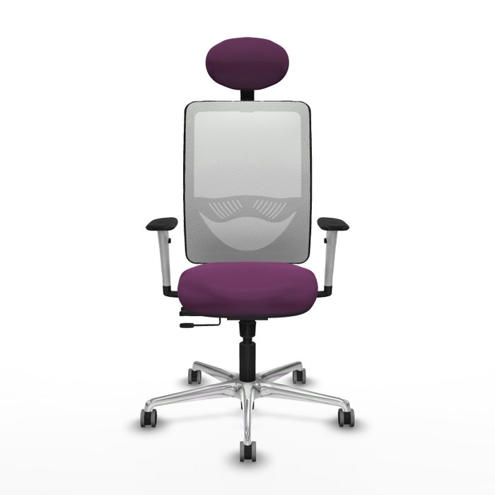 PIQUERAS Y CRESPO Silla de oficina Zulema con mecanismo Sincro/Traslack, Morado y Blanco PIQUERAS Y CRESPO Silla de oficina Zulema con mecanismo Sincro/Traslack, Morado y Blanco