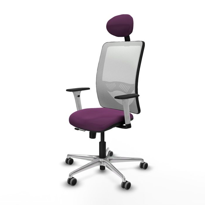PIQUERAS Y CRESPO Silla de oficina Zulema con mecanismo Sincro/Traslack, Morado y Blanco PIQUERAS Y CRESPO Silla de oficina Zulema con mecanismo Sincro/Traslack, Morado y Blanco