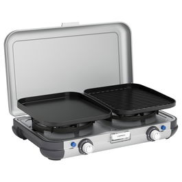 CAMPINGAZ Camping Kitchen 2 Grill & Go CV - Parrilla y cocina de camping rectangular de metal, 490x350x100 mm, 5.5 kg