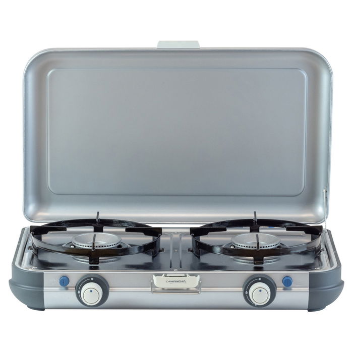 CAMPINGAZ Camping Kitchen 2 Grill & Go CV - Parrilla y cocina de camping rectangular de metal, 490x350x100 mm, 5.5 kg