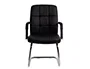 Q-connect Silla Pia Ve Escritorio Simil Piel Base Metalica Negro Altura Max 1050 mm