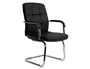 Q-connect Silla Pia Ve Escritorio Simil Piel Base Metalica Negro Altura Max 1050 mm