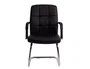 Q-connect Silla Pia Ve Escritorio Simil Piel Base Metalica Negro Altura Max 1050 mm
