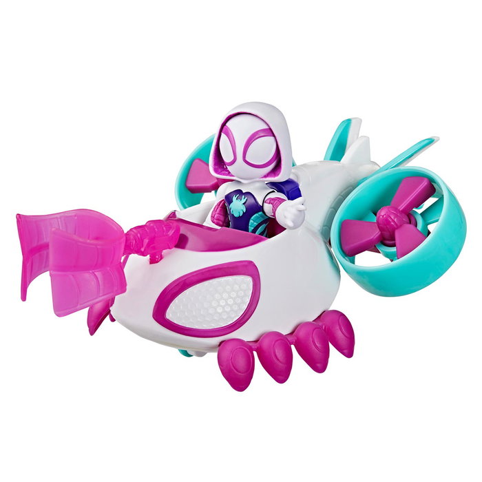 Hasbro G2459 Figura Spider-Fantasma Marvel de 7.6 cm con Helicóptero y Accesorios para Niños +3 años