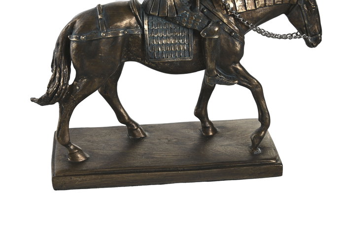 DKD Home Decor Figura de Don Quijote sobre Caballo Cobrizo