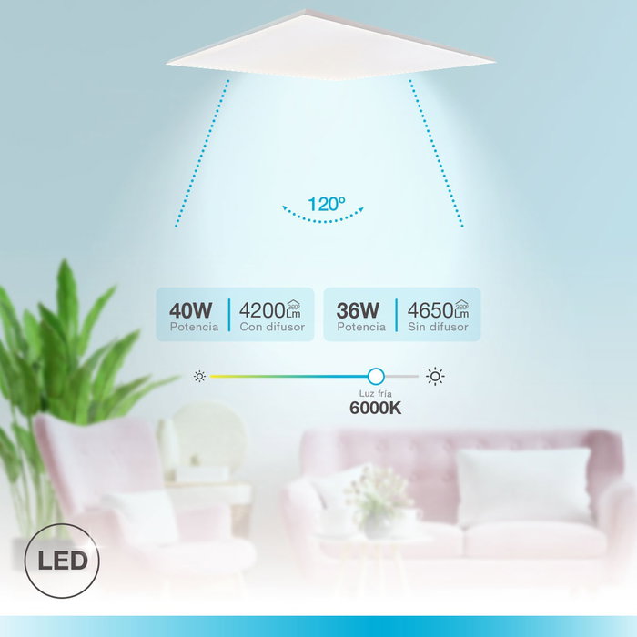 GSC Evolution Panel LED Borma 60x60cm 40W 6000K Blanco