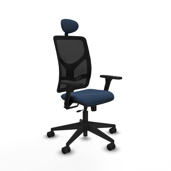 PIQUERAS Y CRESPO Silla de oficina Motilla Azul marino y Negro PIQUERAS Y CRESPO Silla de oficina Motilla Azul marino y Negro