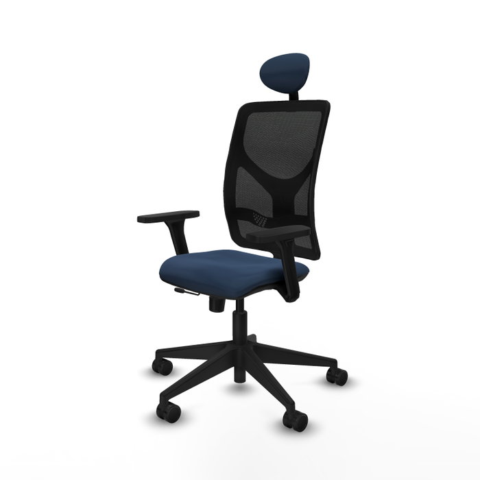 PIQUERAS Y CRESPO Silla de oficina Motilla Azul marino y Negro PIQUERAS Y CRESPO Silla de oficina Motilla Azul marino y Negro