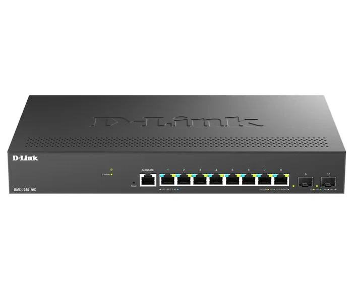 D-Link DMS-1250-10S/E Switch Gestionado con 8 Puertos 2.5G y 2 SFP+ 10G D-Link DMS-1250-10S/E Switch Gestionado con 8 Puertos 2.5G y 2 SFP+ 10G