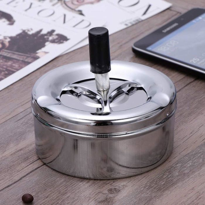 Confortime Cenicero Acero Push 11 cm (24 Unidades) Confortime Cenicero Acero Push 11 cm (24 Unidades)