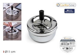 Confortime Cenicero Acero Push 11 cm (24 Unidades)