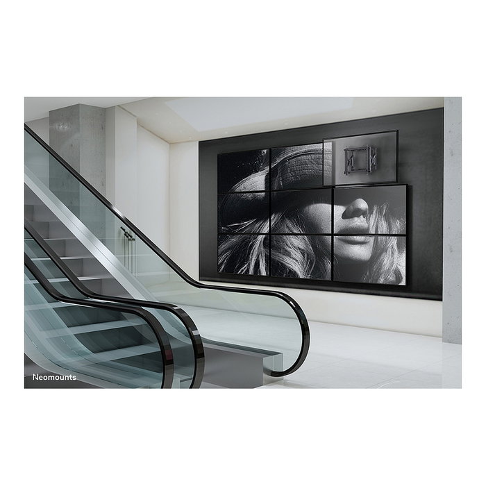 Neomounts WL95-800BL1 Soporte de pared Push-to-Pop-Out para videowall o pantalla de 42 a 70 pulgadas - Capacidad 35 kg - Negro